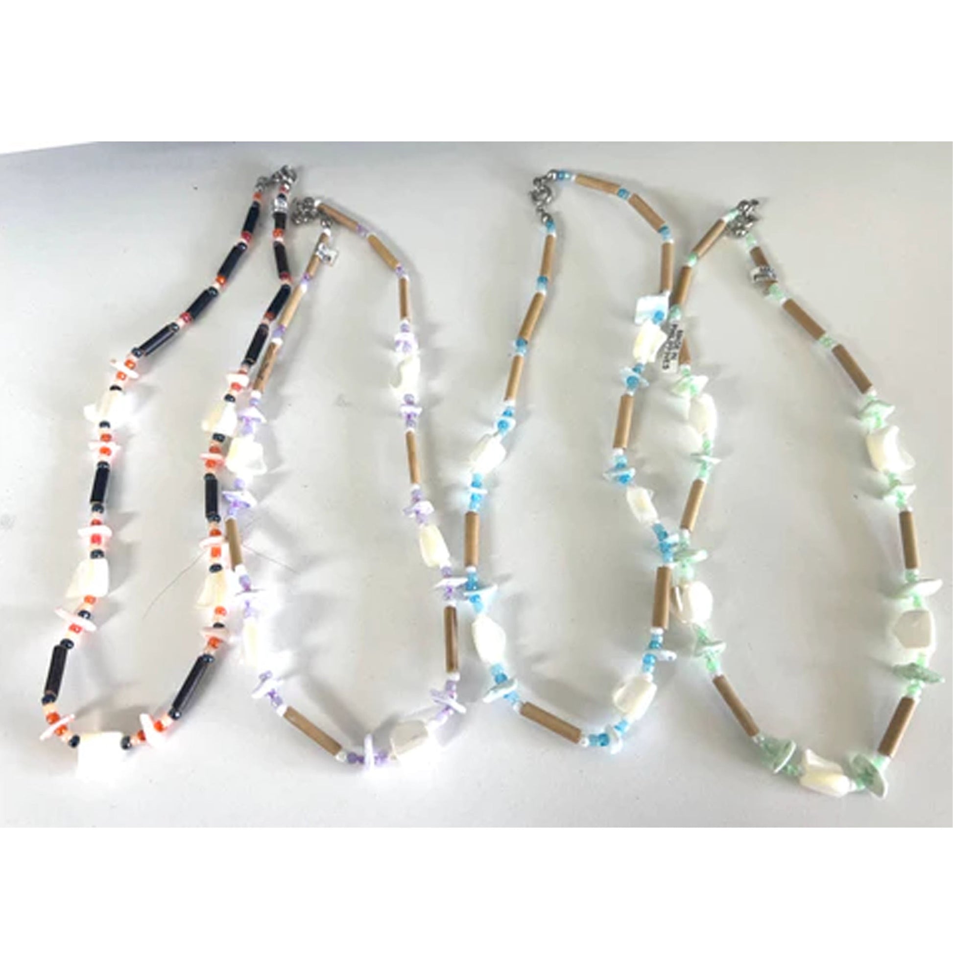 Shell with Bamboo and Beads Necklace - NoveltiesMart.com Wholesale