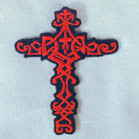 Knotted Cross 4-Inch Patch – Iron-On or Sew-On