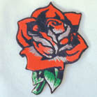 Rose 4 Inch Embroidered Patch – Iron-On or Sew-On