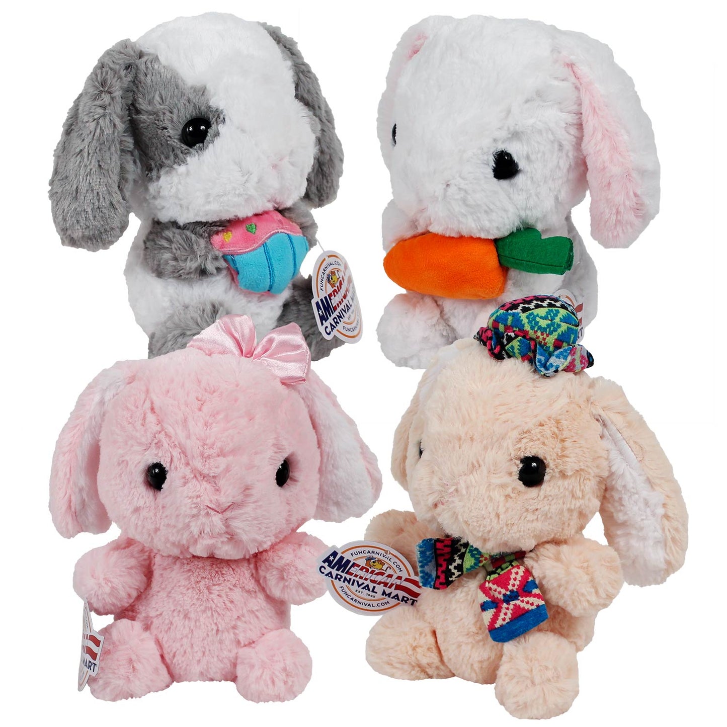 Plush Bunny Assorted 10"