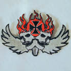 Iron Cross Wings Embroidered Patch – 4 Inch Iron-On