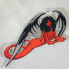 Devil Woman Embroidered Patch – 4 Inch Iron-On or Sew-On