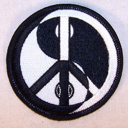 Yin Yang Peace Patch – 3-Inch Fully Embroidered Iron-On or Sew-On