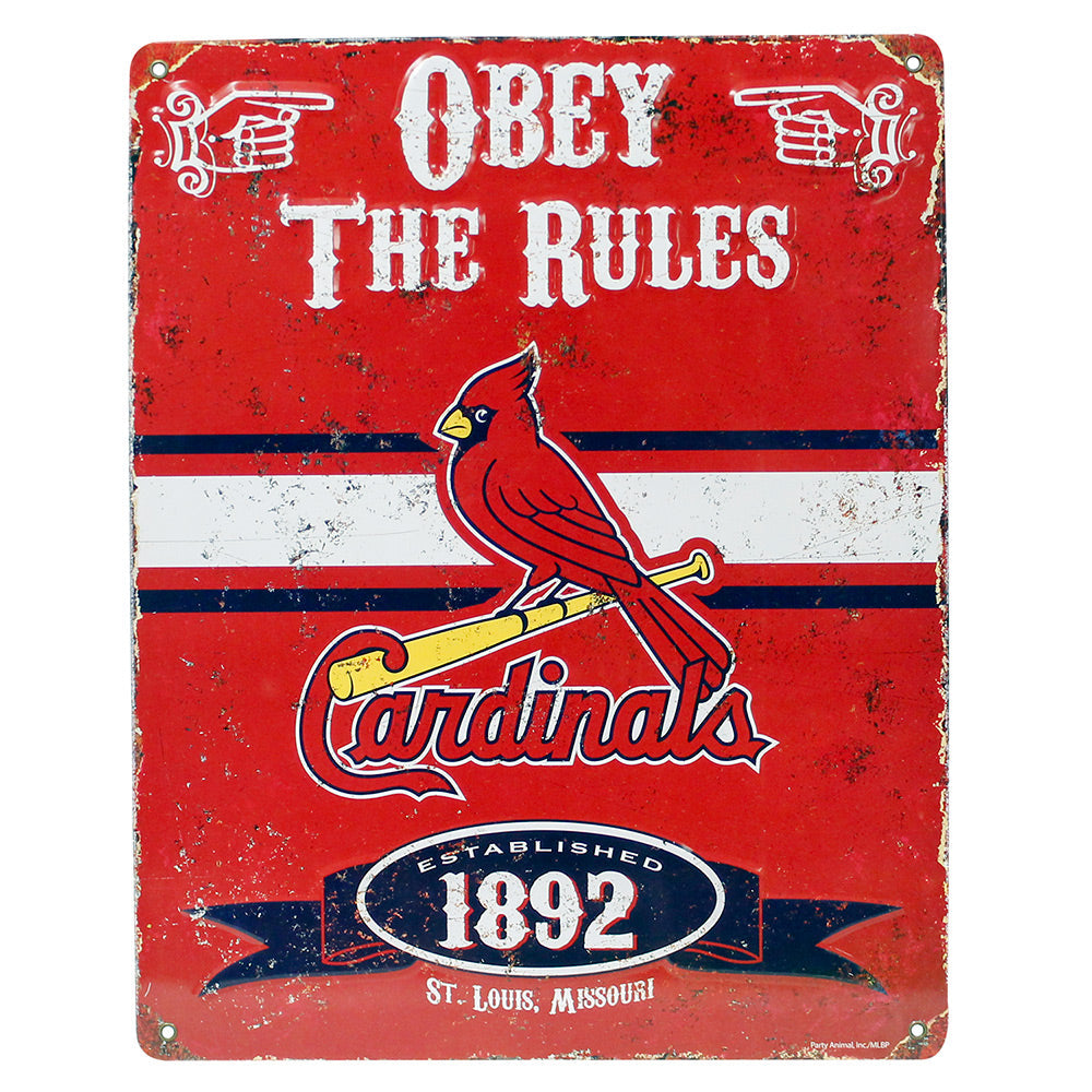 St. Louis Cardinals Metal Sign 14-1/2"