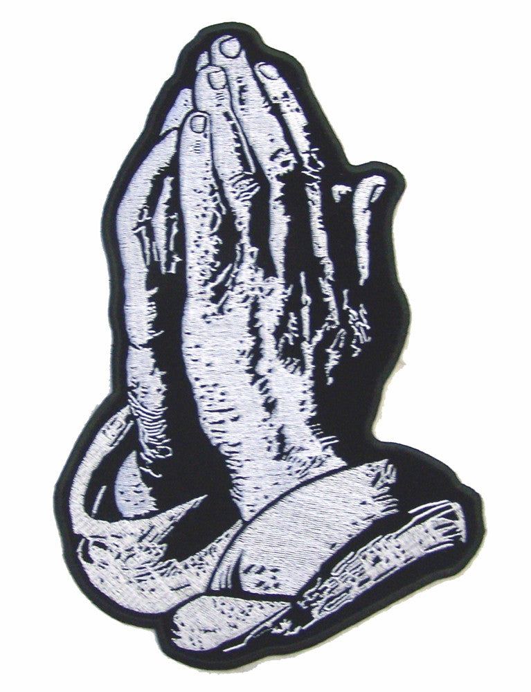 Praying Hands Embroidered Patch