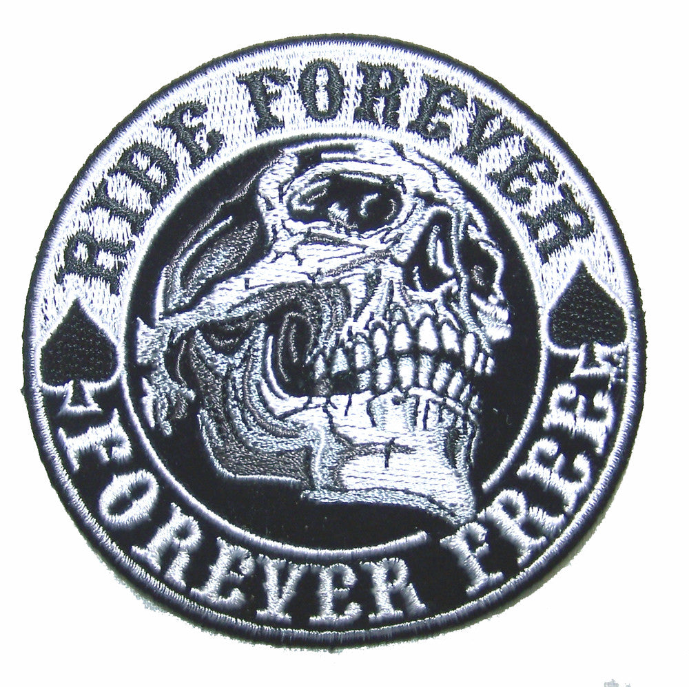 Skull Embroidered Patch - 4 Inches