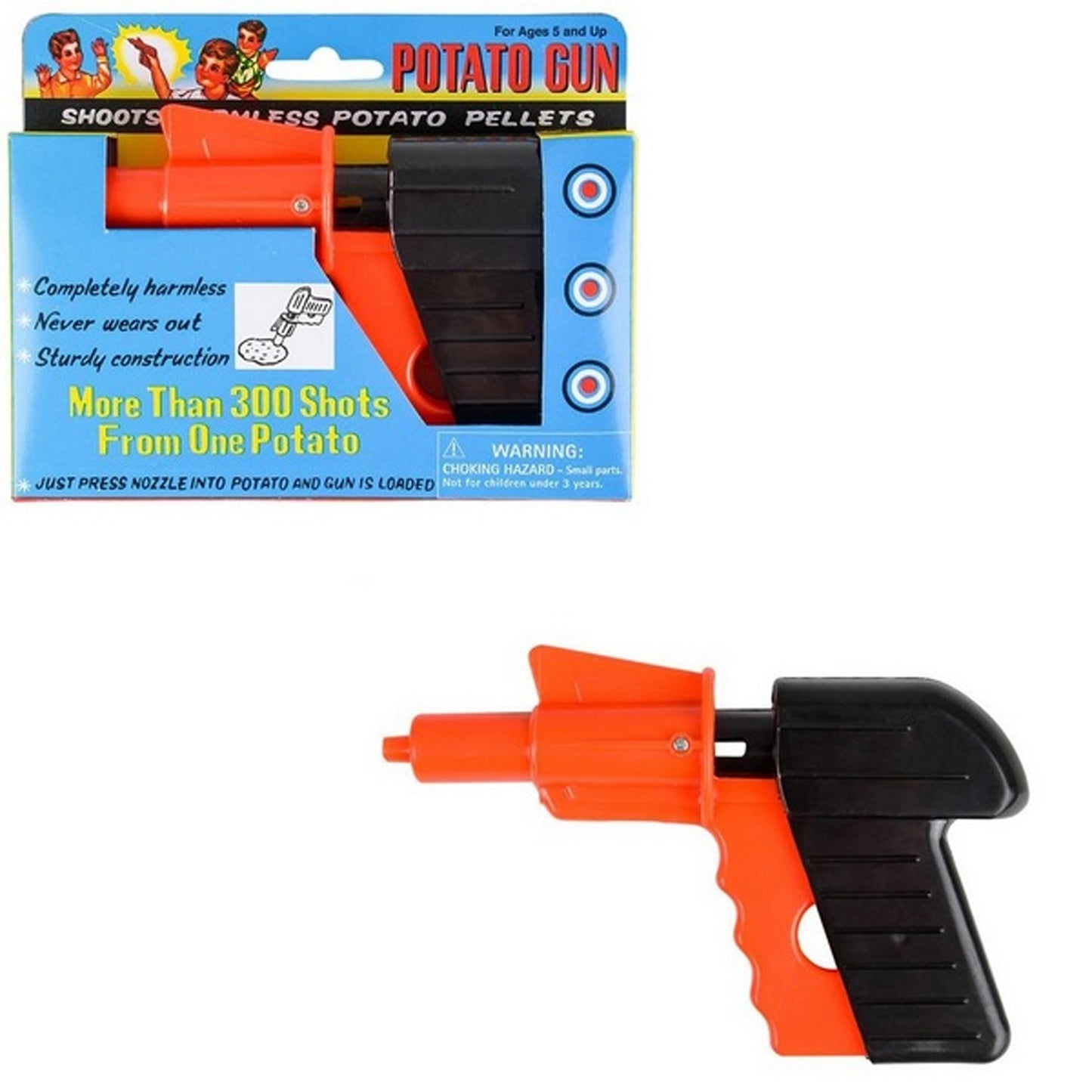 Potato Gun - Shoots Potato Pellets -(Pack Of 48 PCS)