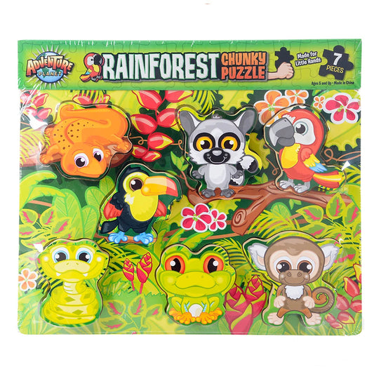 7-Piece Chunky Rainforest Puzzle – Fun and Educational