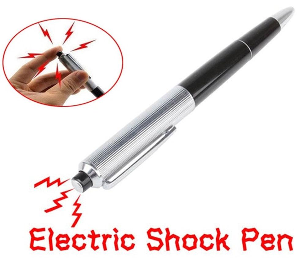 Silver Engraved Shock Pen - Shocking Joke - Wholesale Pranks - NoveltiesMart.com Wholesale