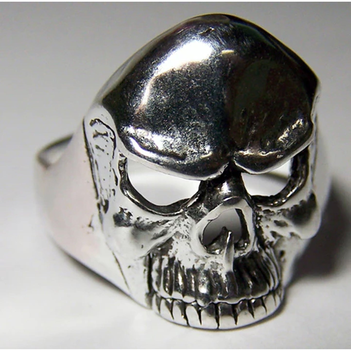 Skull Head Deluxe Biker Ring