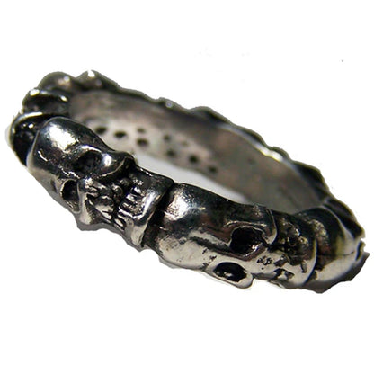 Circle of Skull Heads Biker Ring - Wholesale