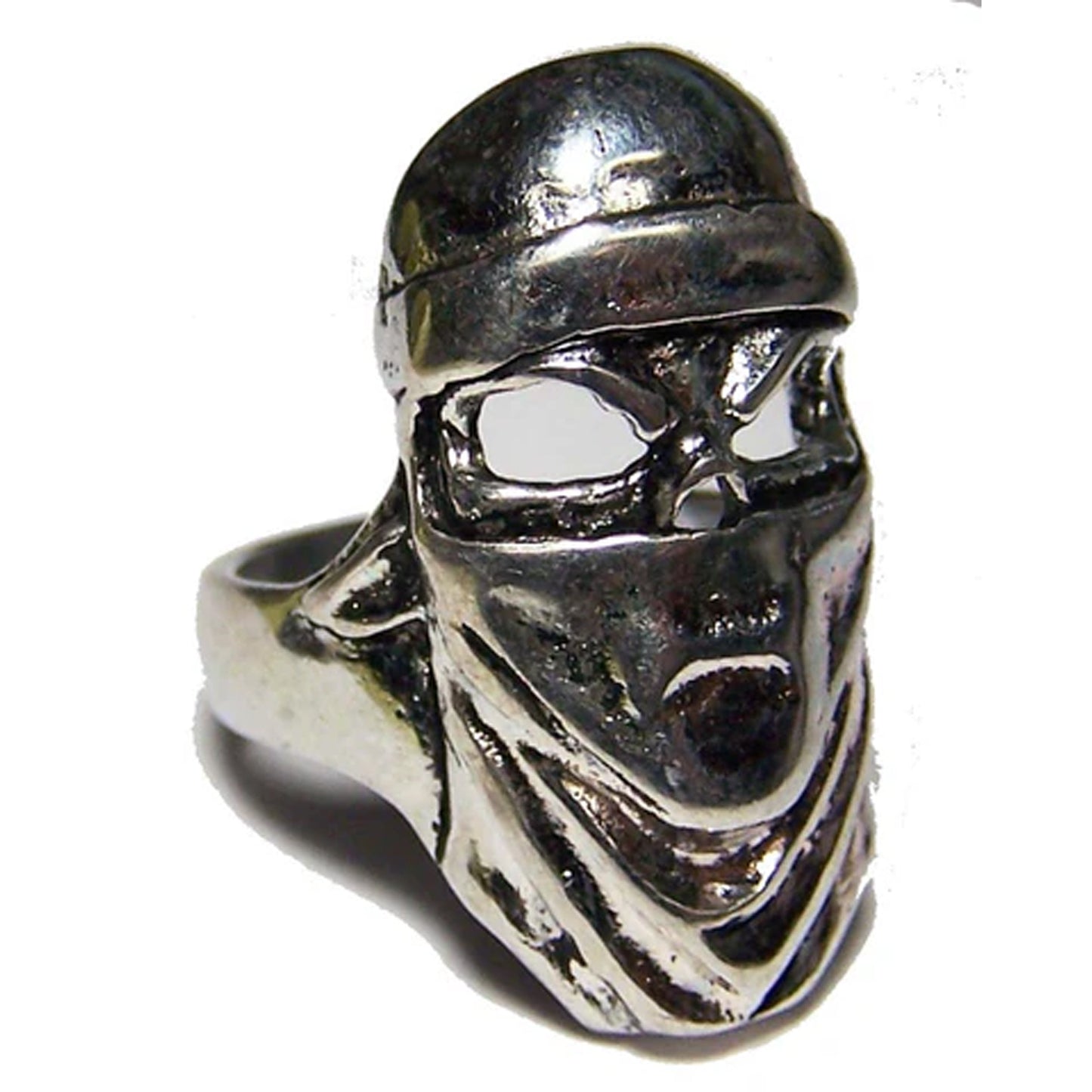 Skull Head with Mask Biker Ring