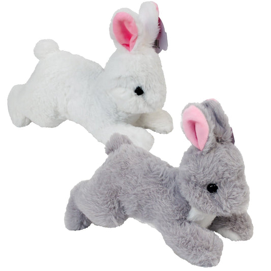 Plush Laying Bunny Assorted 12"