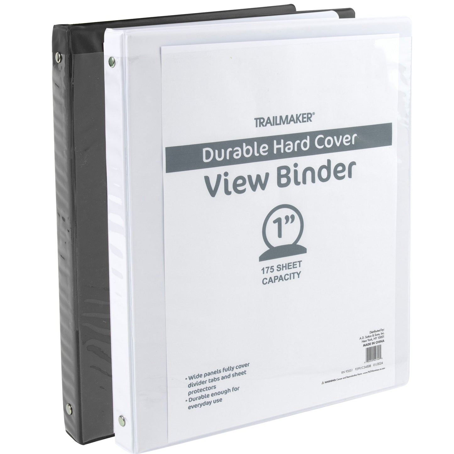 1 Inch Hard Cover Binders NoveltiesMart Wholesale