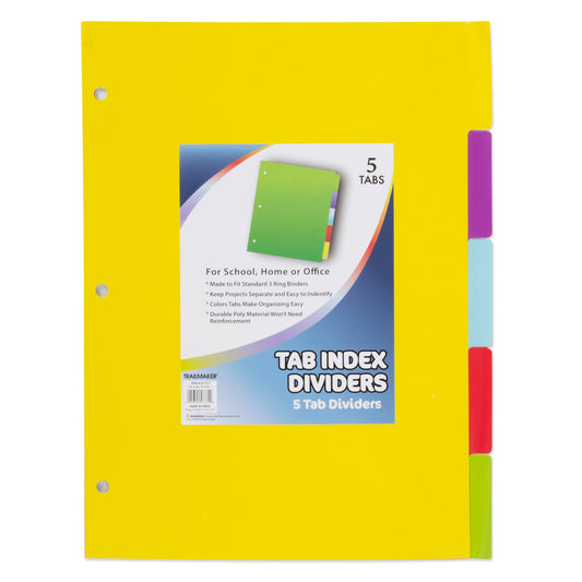 Tab Index Dividers 5-pack Wholesale