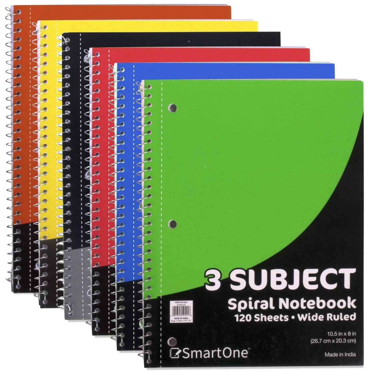 3 Subject Notebook, Wide Ruled - 120 Sheets Wholesale