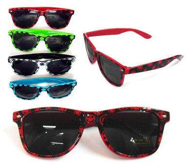 Smile Face Print Frame Sunglasses Wholesale Bulk USA