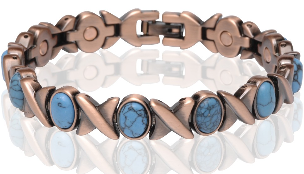 Copper Magnetic Turquoise Link Bracelet - Wholesale - NoveltiesMart.com Wholesale