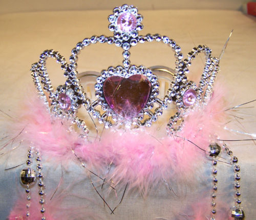 Princess Tiara with Feather Tassels - Wholesale Party Accessory