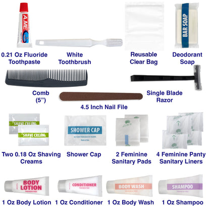 Deluxe Feminine 20 Piece Hygiene Kit NoveltiesMart Wholesale