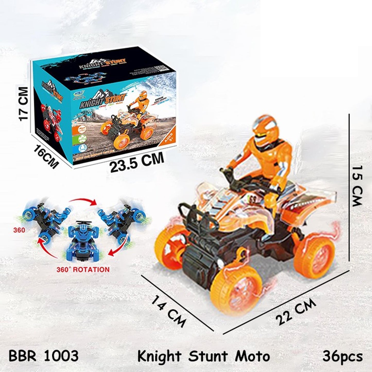 Stunt Knight ATV – 9" Electronic Toy Truck Wholesale