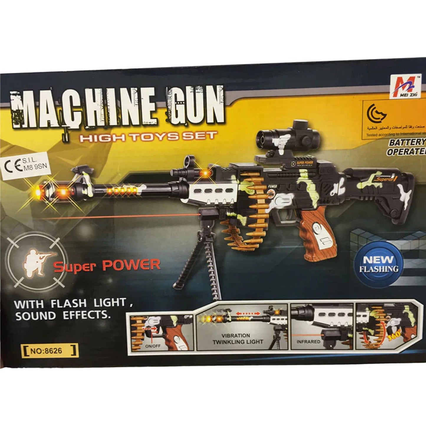 Machine Gun – 24" Flashing Lights & Sounds Wholesale