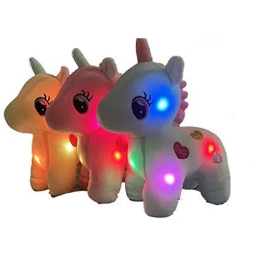 Light Up 15" Plush Heart Unicorn Toy For Kids - NoveltiesMart.com Wholesale