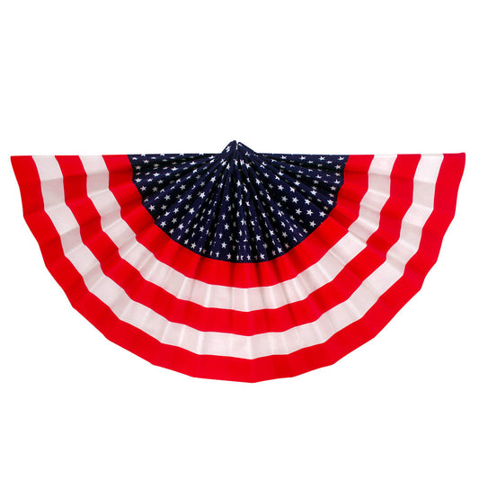 Bunting - Flocked Stars Stripes 24" x 48"