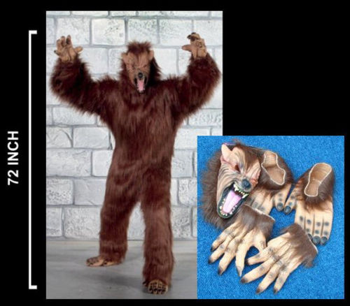 Werewolf Complete Suit - Deluxe Plush Fur Costume - Wholesale