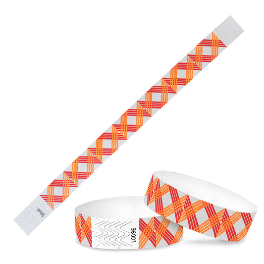 Tyvek Paper Wristbands 3/4" Zigzag (500 PACK)