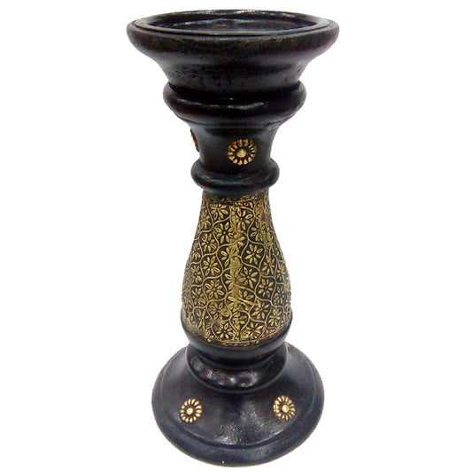 Wholesale Wood & Brass Candle Stand for Wedding Favor