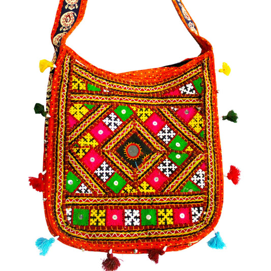 handmade Ethnic Design Long Handle Bag