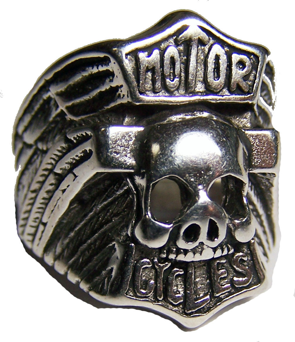 Hogg / Pig Motorcycles Deluxe Biker Ring – Sterling Silver Plated