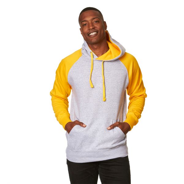 SmartBlanks Adult Colorblocked Hooded Pullover - Unisex Stylish Fleece Hoodie