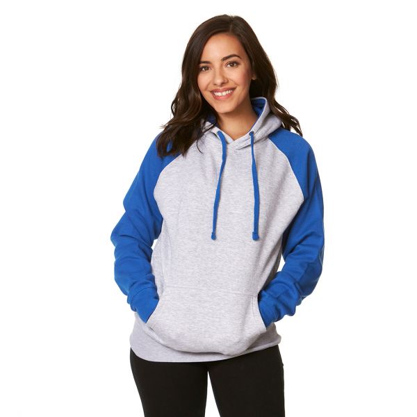 SmartBlanks Adult Colorblocked Hooded Pullover - Unisex Stylish Fleece Hoodie