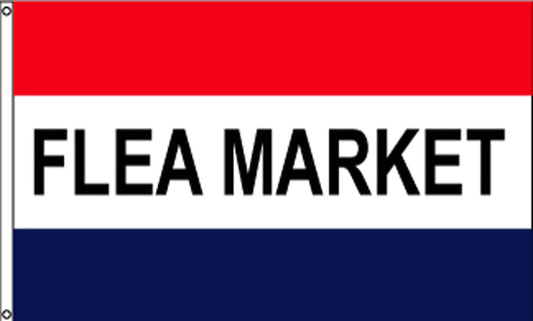 Flea Market 3' x 5' Sales Flag – Durable Polyester for Outdoor or Indoor Use