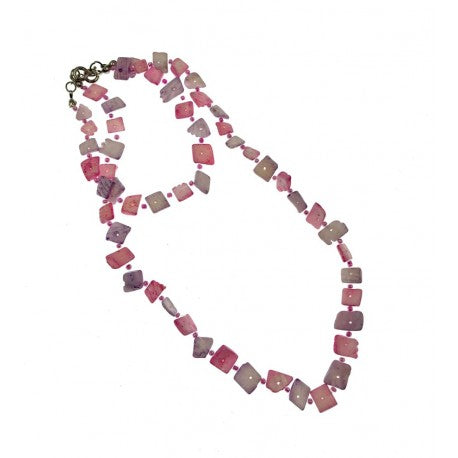 Purple and Pink Real Shell Bracelet and Necklace Set – Handcrafted in the Philippines