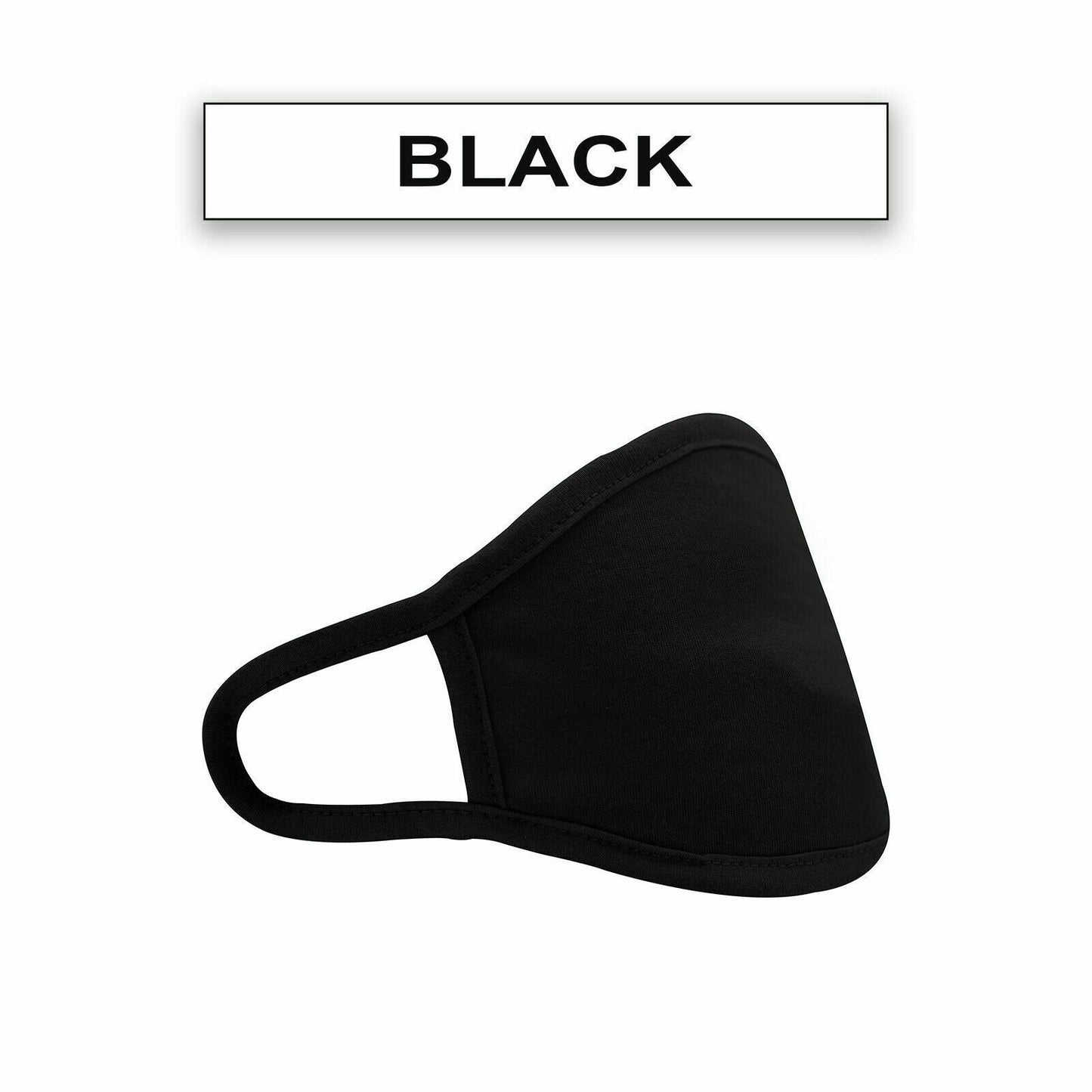 Pack Of 100 Adult Black Cotton Face Mask-Noveltiesmart.com