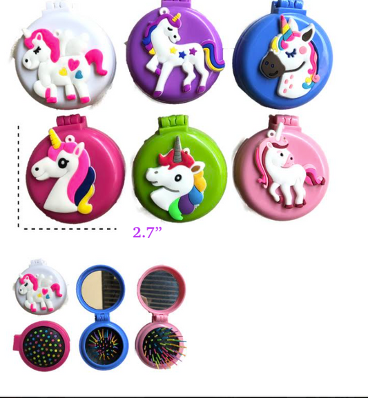 Unicorn Hair Brush with Mirror - Wholesale - NoveltiesMart.com Wholesale