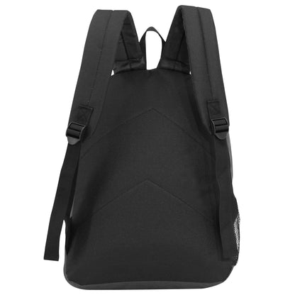 12 Black Wholesale Track Brand 17" Backpacks and 12 School Supply Kits of Your Choice