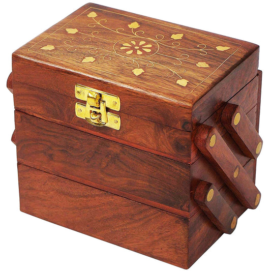 Handmade Wooden Box with Brass Latch Wholesale